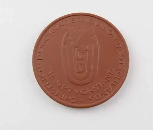 e12253 Meissen Medaille CDU Hauptvorstand für 40 Jahre treue Mitarbeit 