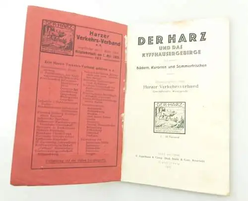 e12168 Heft im Harz Harzer Verkehrsverband Braunschweig 1925 sehr selten