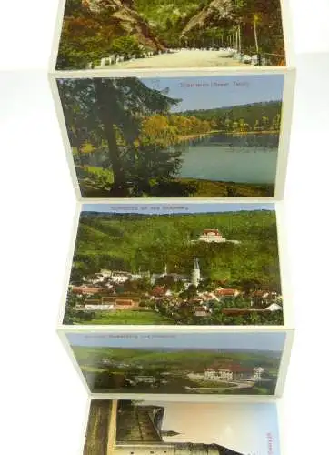 e12165 Kleines Leporello Harz Bilder Mägdeburg Alexisbad Harzgerode Louis Glaser