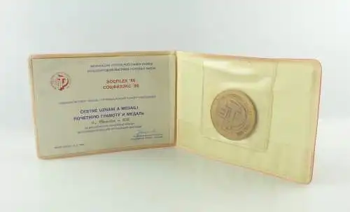 e12159 Original alte Medaille CSSR an Deutschen verliehen 1986