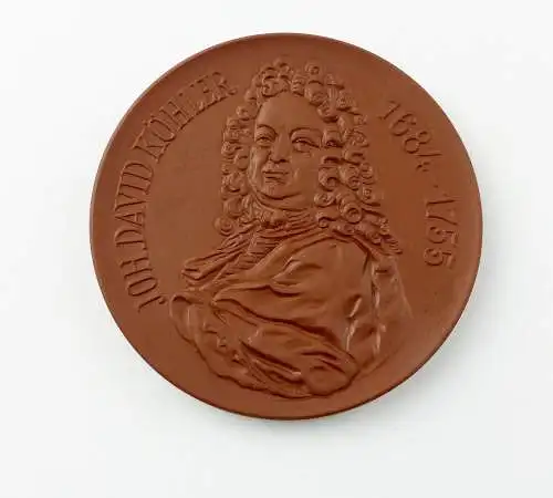 E12141 Meissen Medaille Böttger Steinzeug Johann David Köhler