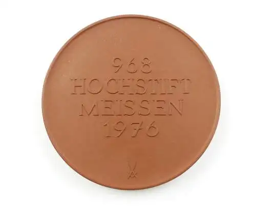 e12128 Meissen Medaille Hochstift Meissen 1976 Böttger Steinzeug