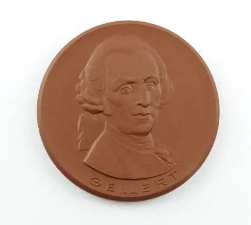 e12122 Meissen Porzellan Medaille Gellert Gellertstadt Hainichen