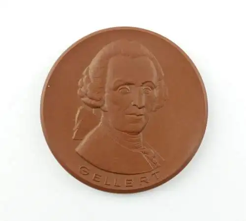 e12121 Meissen Porzellan Medaille Gellert Gellertstadt Hainichen