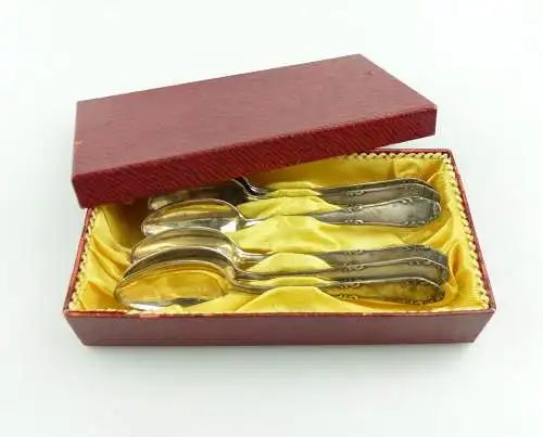  e12012 6 alte versilberte Kaffeelöffel in OVP Argonid 90