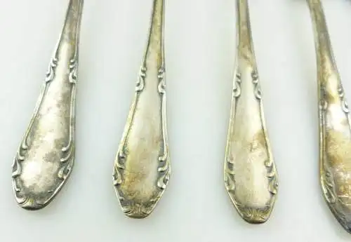  e12012 6 alte versilberte Kaffeelöffel in OVP Argonid 90