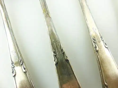  e12012 6 alte versilberte Kaffeelöffel in OVP Argonid 90