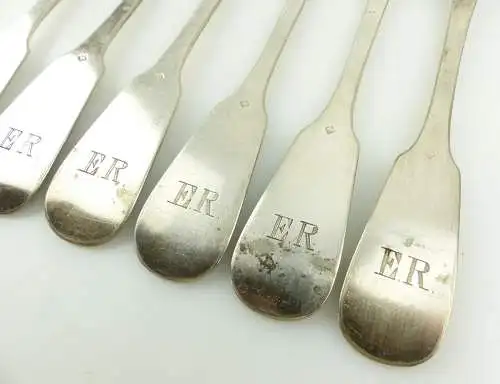  e12008 6 Gabeln BAF sehr alt aus Metall mit Monogramm ER