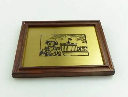  e12007 Original altes Ehrengeschenk Bild mit Grenzsoldat in OVP