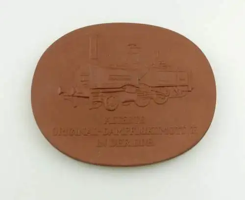  e12006 DDR Medaille Meissen Atteste Dampflokomotive DDR Böttger Steinzeug