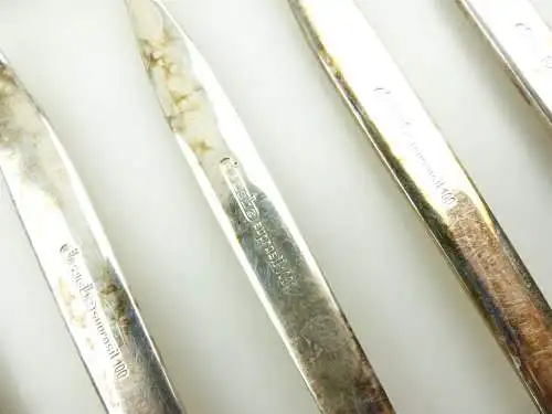 e11970 6 versilberte Gabeln Drache Besteck 100 in Auflage 