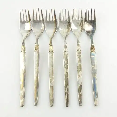 e11969 6 versilberte Gabeln Drache Besteck 100 in Auflage 