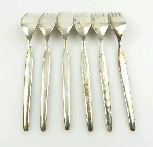 e11969 6 versilberte Gabeln Drache Besteck 100 in Auflage 
