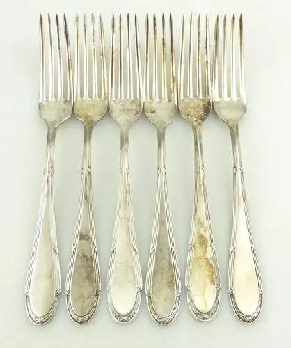 e11962 6 Menü Gabeln WMF Kreuzband versilbert 90 in Auflage 