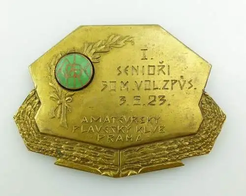 e11929 Original alte Medaille Prag 1923 Sport wohl Senioren Schwimmen 