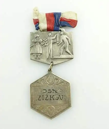 e11924 Alte Siegermedaille von 1913 aus Tschechien 