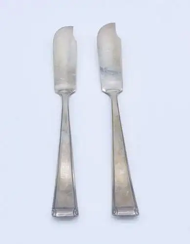 e11901 2 versilberte Vorlegemesser von Wellner 90er Silberauflage 