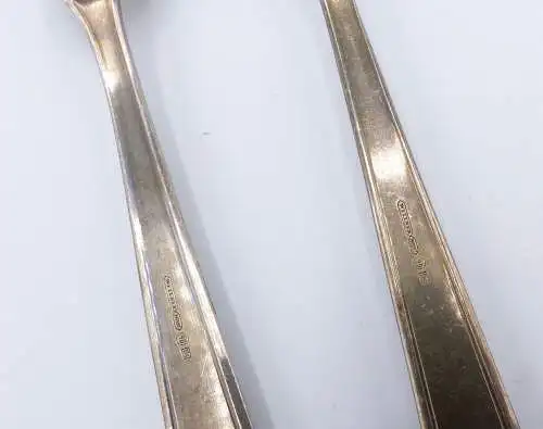 e11901 2 versilberte Vorlegemesser von Wellner 90er Silberauflage 