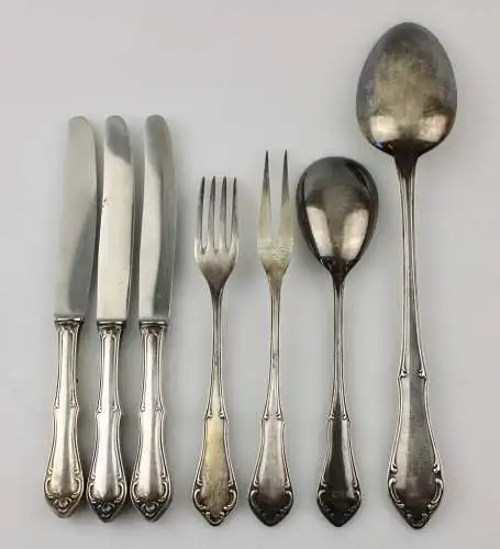 e11870 7 Teile E und C Hartkopf Besteck 100 versilbert mit Rose