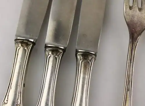 e11870 7 Teile E und C Hartkopf Besteck 100 versilbert mit Rose