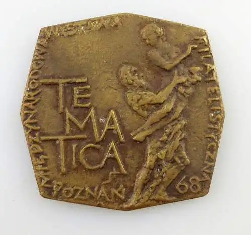 e11834 Alte polnische Medaille von 1968 Bronze Poznan 