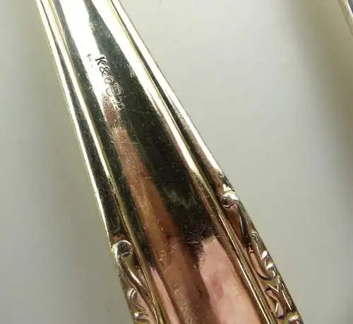  e11766 12 teiliges Essbesteck 6 Löffel und 6 Gabeln versilbert 90 in Auflage