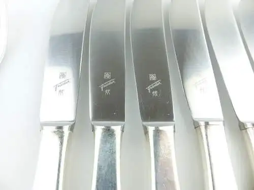 e11670 Dessertbesteck 6 Gabeln uns 6 Messer WMF Modell Wien 4000 versilbert 