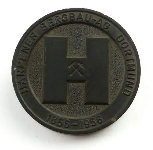 E11664 Brosche Pin Nadel 100 Jahre Harpener Bergbau AG Dortmund 1856 bis 1956