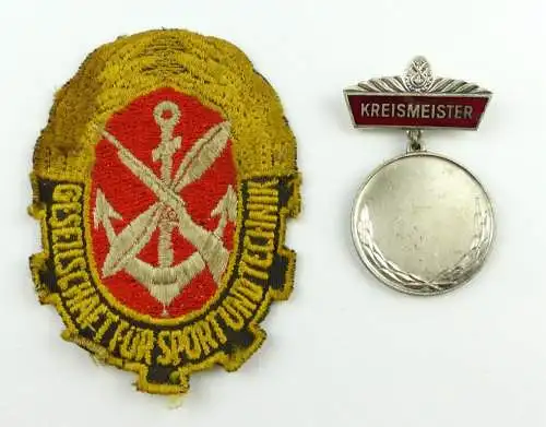 E11651 GST Kreismeister und Aufnäher aus Sammlung sehr selten DDR