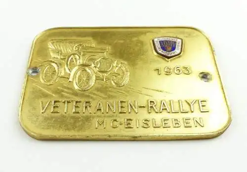 E11579 Original alte Medaille Veteranen Rallye MC Eisleben 1963 goldfarben