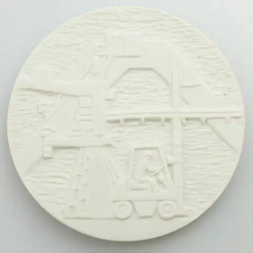 e11559 Meissen Medaille TAKRAF 25 Jahre VEB Verlade und Transportanlagen DDR OVP