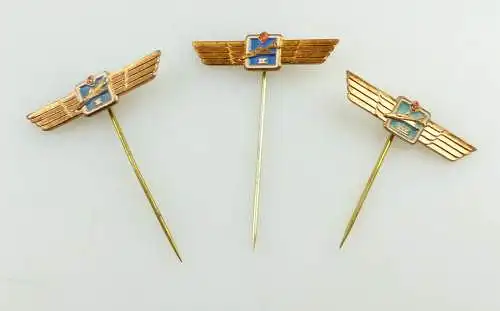 e11498 DDR Miniaturen Flugzeug frühe Abzeichen Stufe 1 2 und 3 