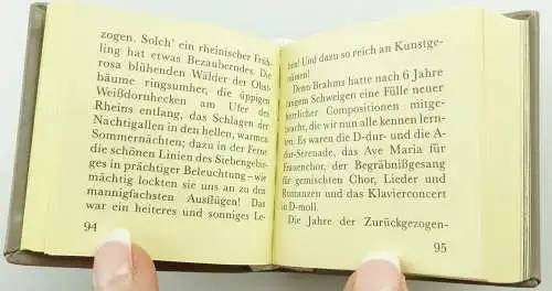 Minibuch Erinnerungen an Johannes Brahms Deutscher Verlag für Musik 1989 e11396