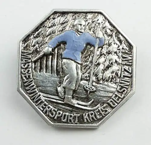 Original altes DDR Abzeichen Massenwintersport Kreis Oelsnitz i.V. e11385 