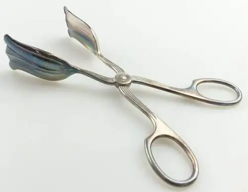 e11304 Original alte versilberte Gebäckzange 90 Auflage 