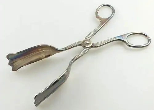 e11304 Original alte versilberte Gebäckzange 90 Auflage 