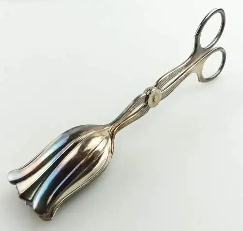 e11304 Original alte versilberte Gebäckzange 90 Auflage 
