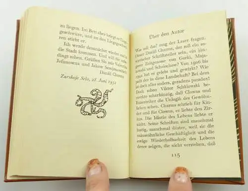 e11295 Minibuch Daniil Charms Paradoxes Verlag Volk und Welt Lola Debüser