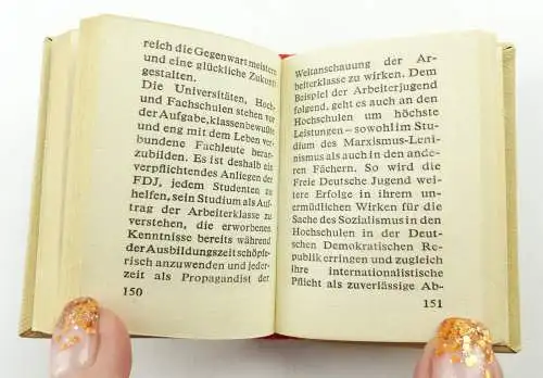 e11289 Minibuch X Weltfestspiele Berlin 1973 überreicht von Günther Jahn