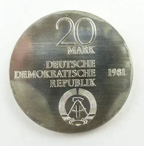 E11261 DDR 20 Mark Silber Münze Freiherr von Stein 1981