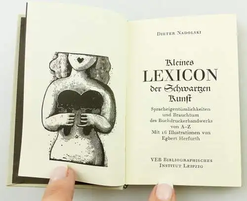 e11242 Minibuch Kleines Lexikon der schwarzen Kunst Dieter Nadolski Auflage 1