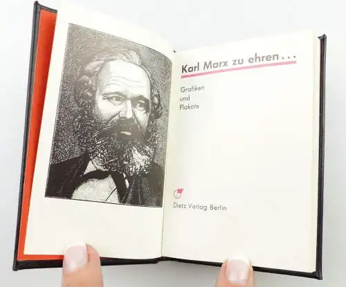 E11235 Minibuch Grafiken und Plakate Karl Marx zu Ehren Dietz Verlag 1983