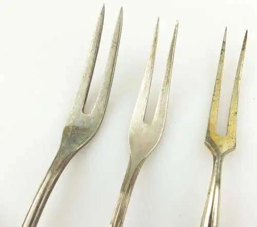 e11214 3 verschiedene Vorlegegabeln versilbert WMF W&B RF