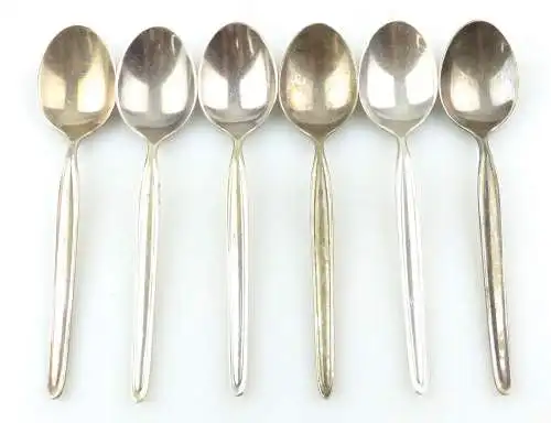 e11185 6 versilberte Kaffeelöffel von WMF 90er Silberauflage 