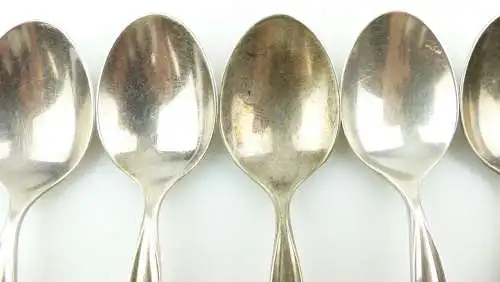 e11185 6 versilberte Kaffeelöffel von WMF 90er Silberauflage 