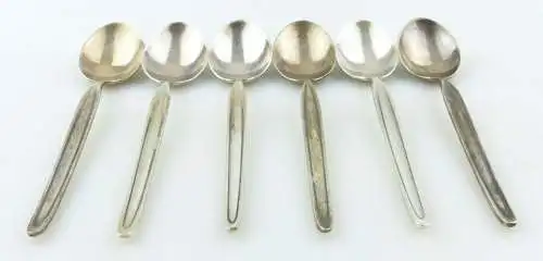 e11185 6 versilberte Kaffeelöffel von WMF 90er Silberauflage 