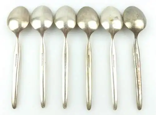 e11185 6 versilberte Kaffeelöffel von WMF 90er Silberauflage 