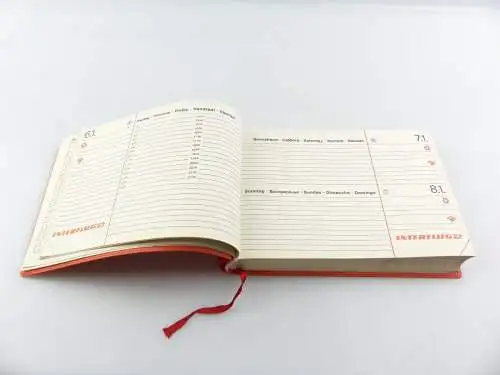e11143 Original alter Buch-Tisch-Kalender von 1984 Interflug 