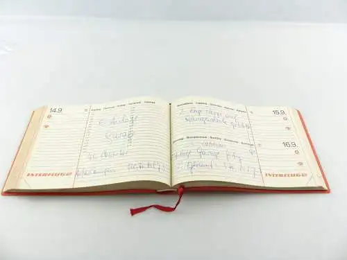e11143 Original alter Buch-Tisch-Kalender von 1984 Interflug 