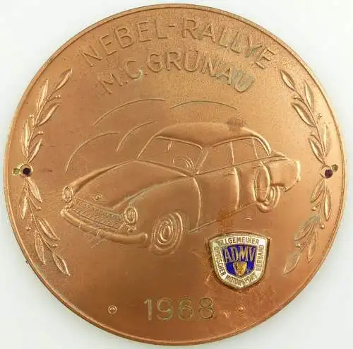e11120 Alte DDR Medaille Nebel Rallye MC Grünau 1968 ADMV Motorsport Verband